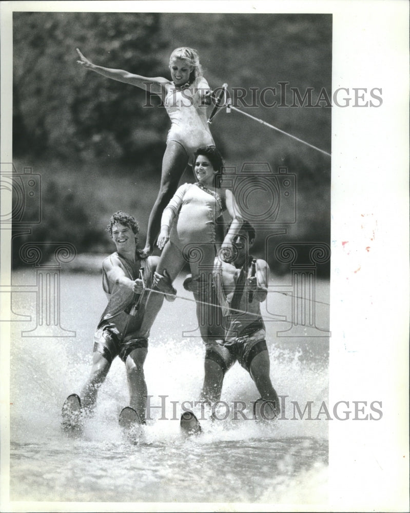 1982 Press Photo Lambs Water Ski Tournament