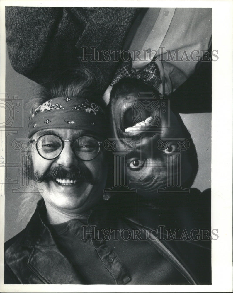 1987 Press Photo Comdians Aaren Freeman Jim Wiggins