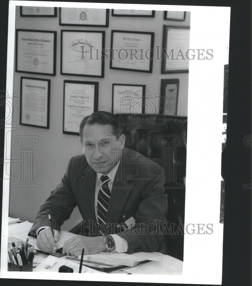 1992 Press Photo Chicago  Dr.Arnold Widen Blue Cross