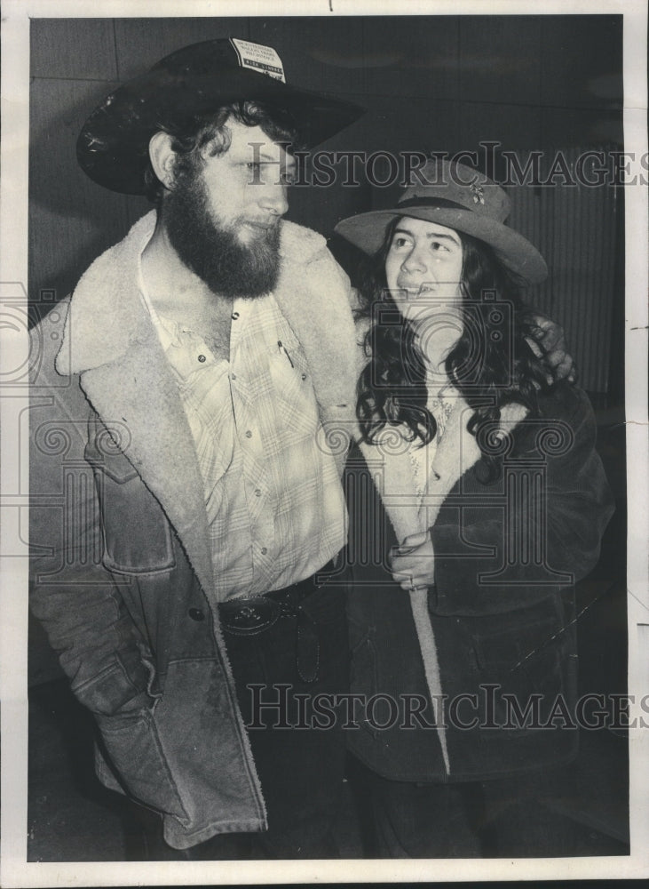 1976 Press Photo Rick Lindsey Jean Wagon Train G Wisby