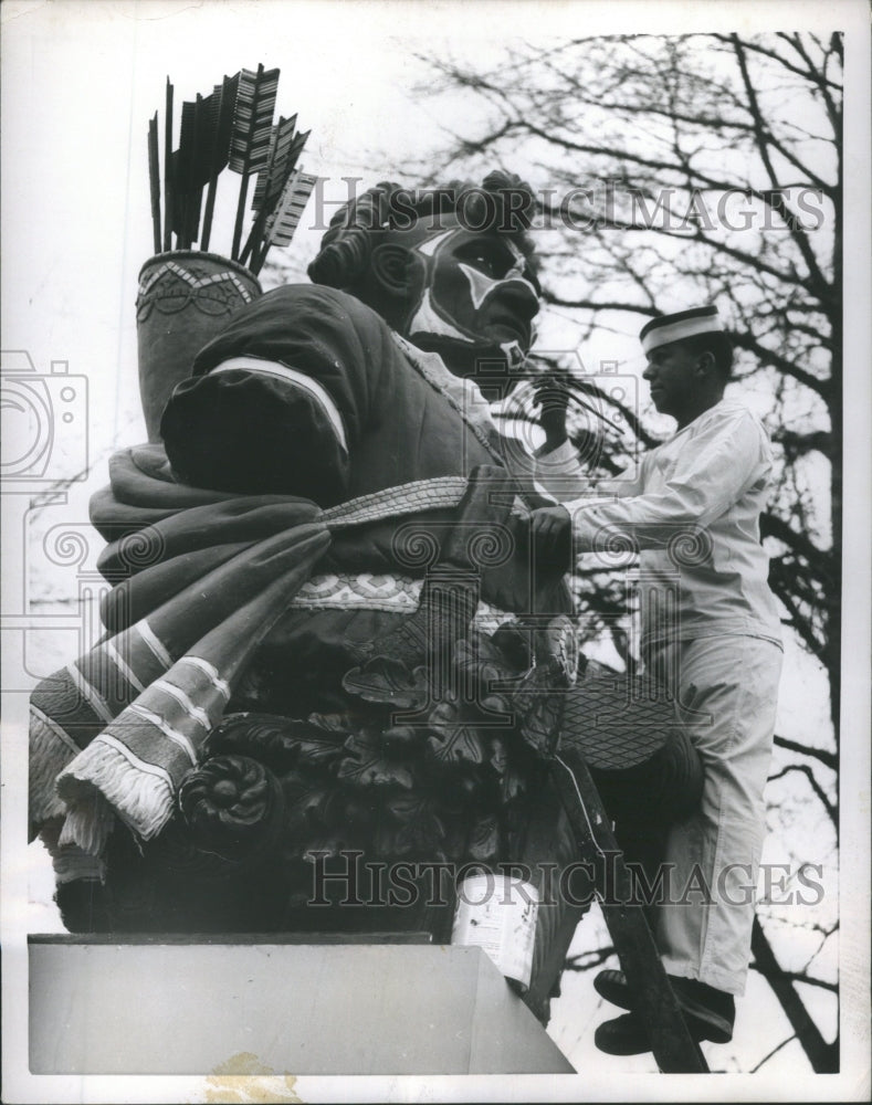 1952 Press Photo Traditional Army Navy Battle Midshipma