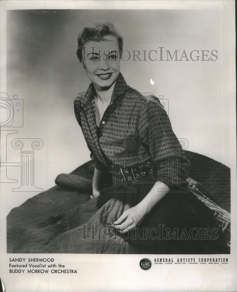 1958 Press Photo Sandy Sherwood Buddy Morrow Orchestra