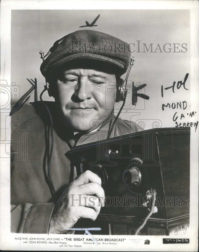 1941 Press Photo Jack Oakie Great American Broadcast