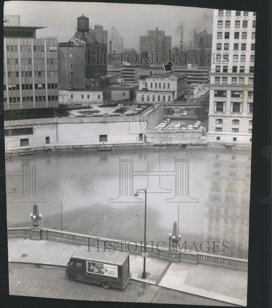 1959 Press Photo Rush St.River Scene