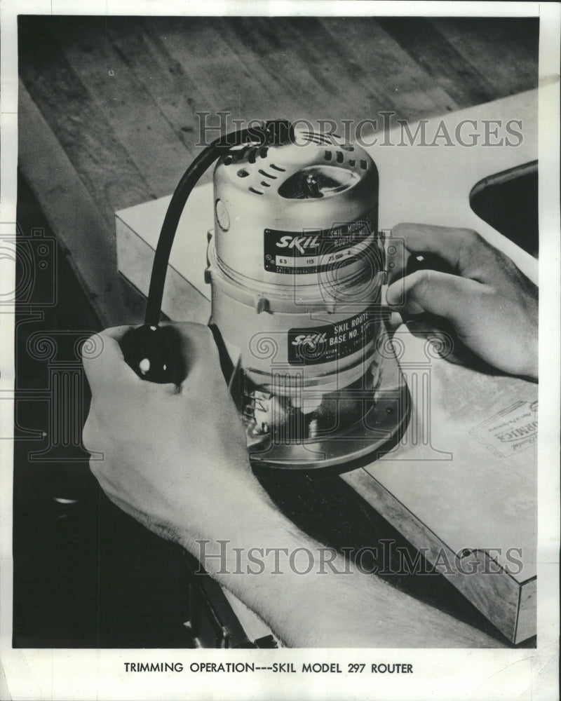 1966 Press Photo Trimming Operation Router