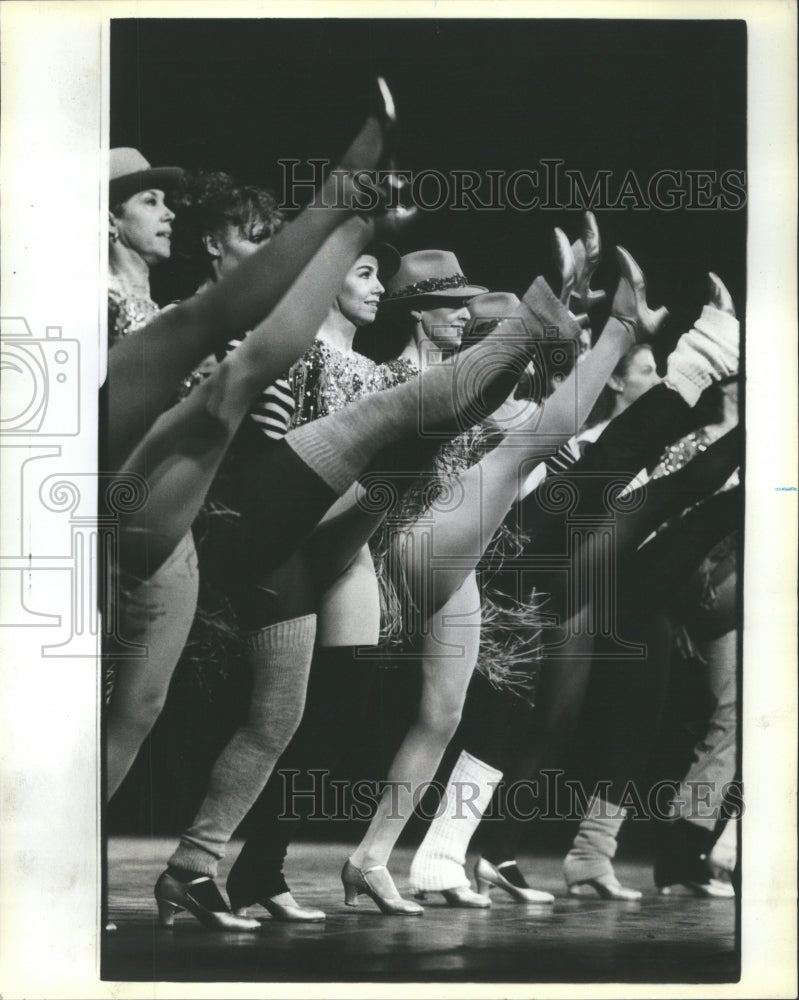 1981 Press Photo Rockettes Rehearsal