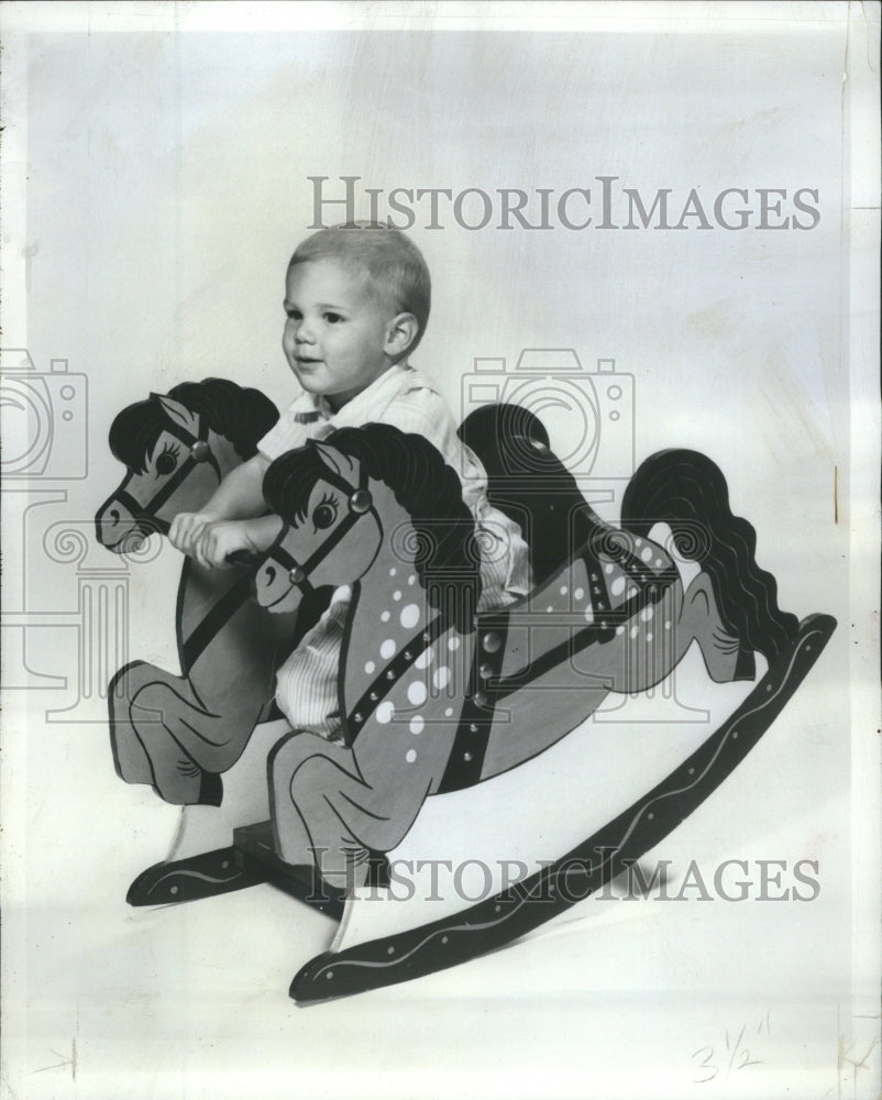 1971 Press Photo Pony Rocker Advertisement With Child