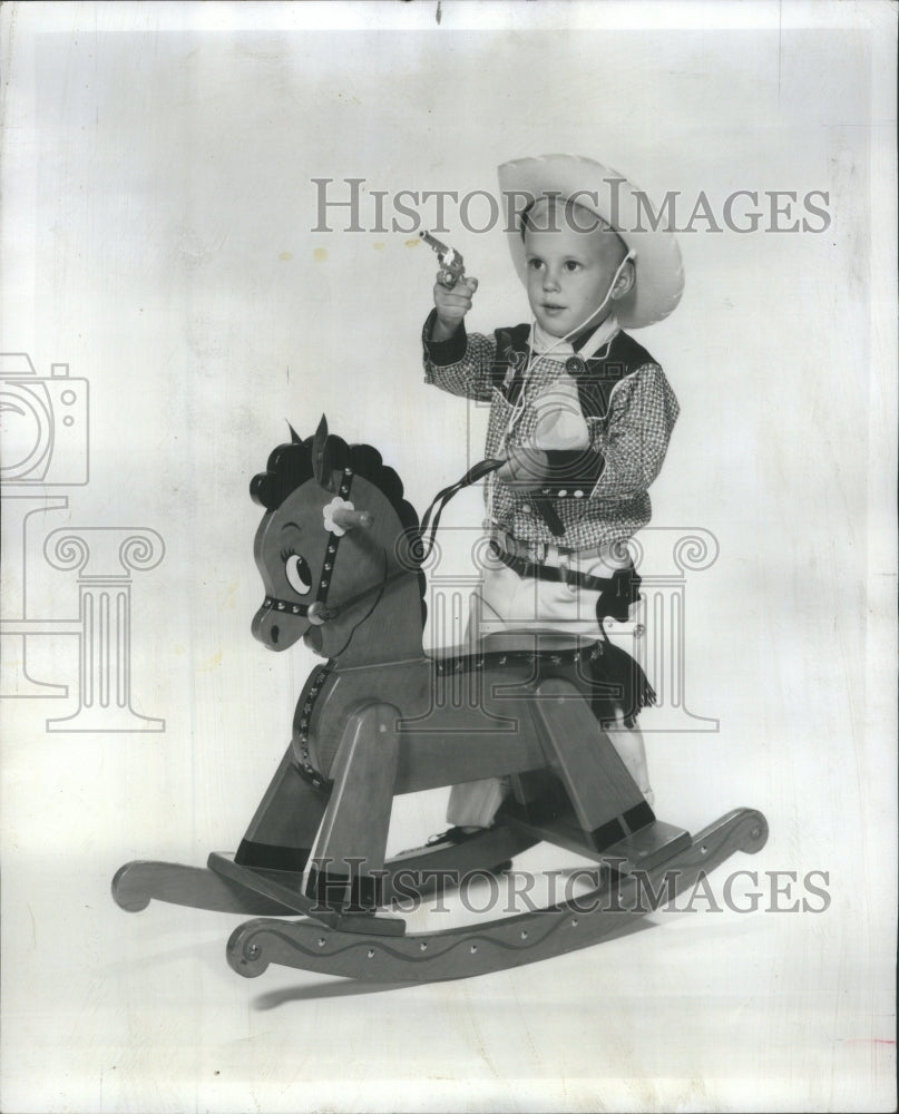 1966 Press Photo Rocking Horse Toy