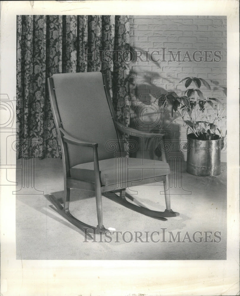 1961 Press Photo Modern Rocking Chair Merton Gershun