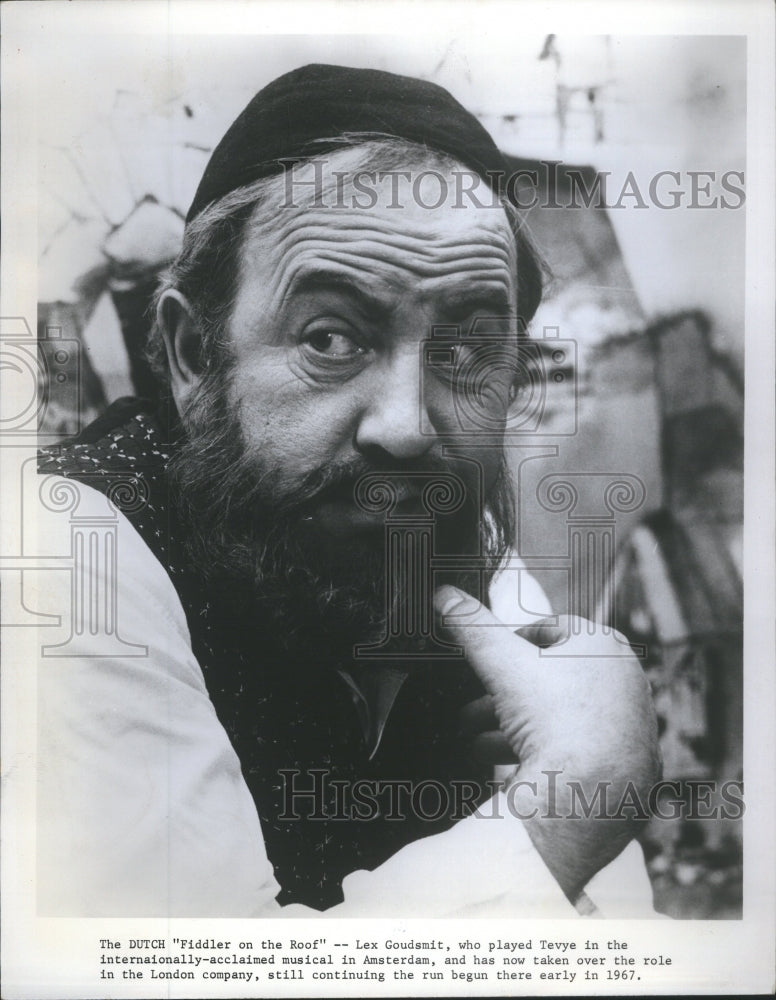 1971 Press Photo Dutch Fiddler Roof Lex Goudsmit Tevye