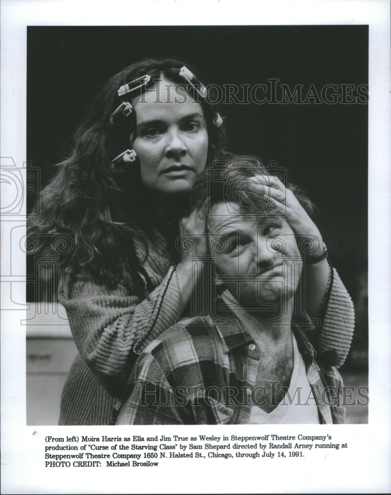 1991 Press Photo Play Actors Moira Harris and Jim True