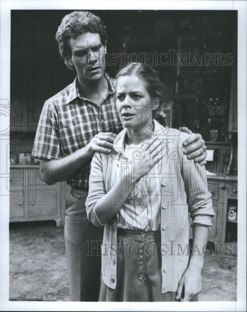 1983 Press Photo Actors Tom Stechschulte &amp; Caryn West