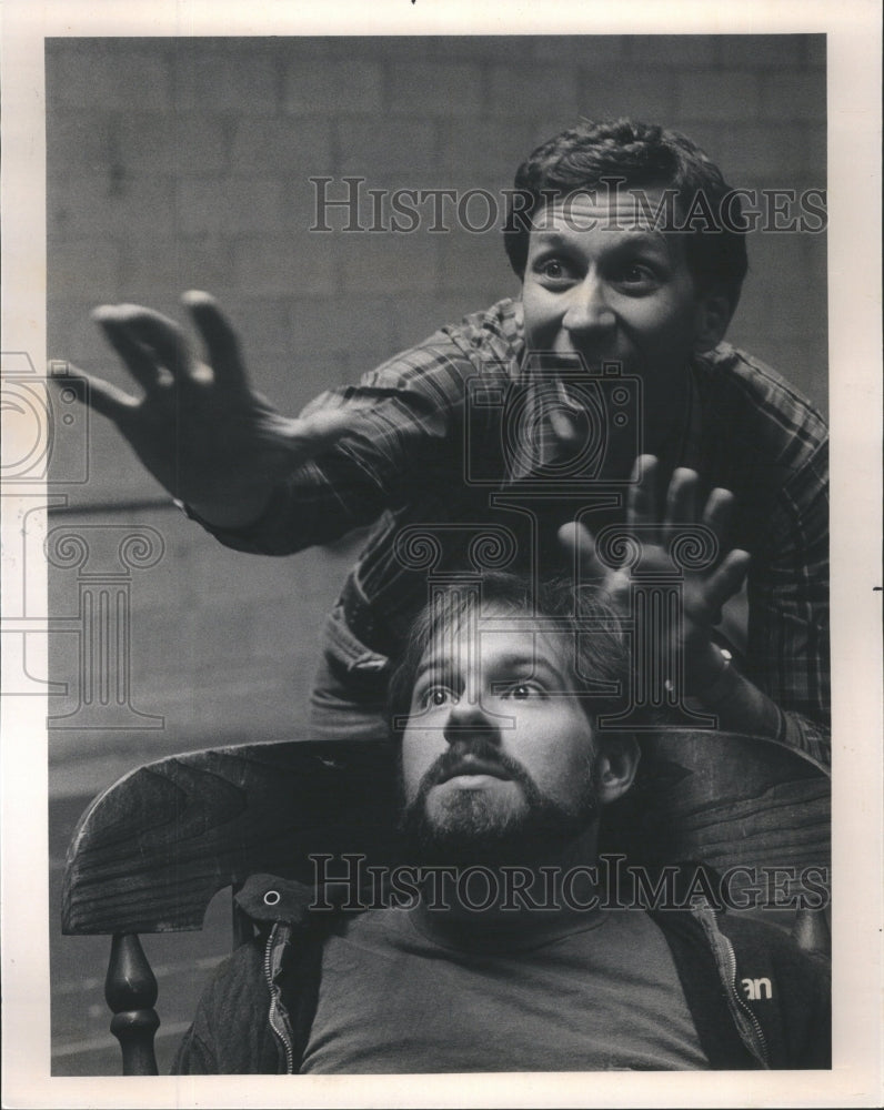 1985 Press Photo Actors Steve Merle And Ray Frewen