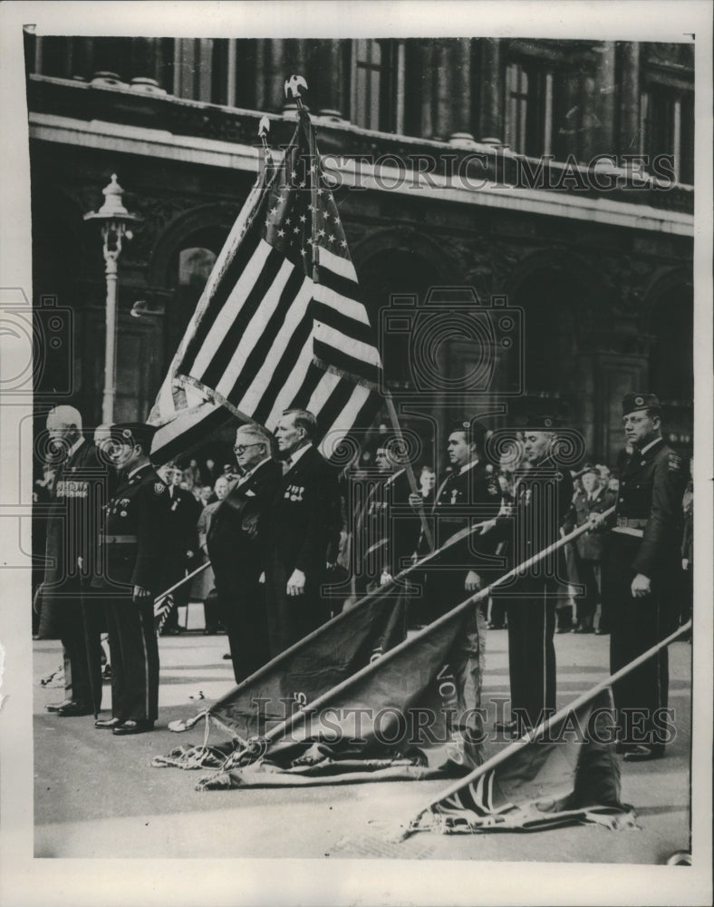 1937 Press Photo Legionnaires Honor Britain&#39;s Dead