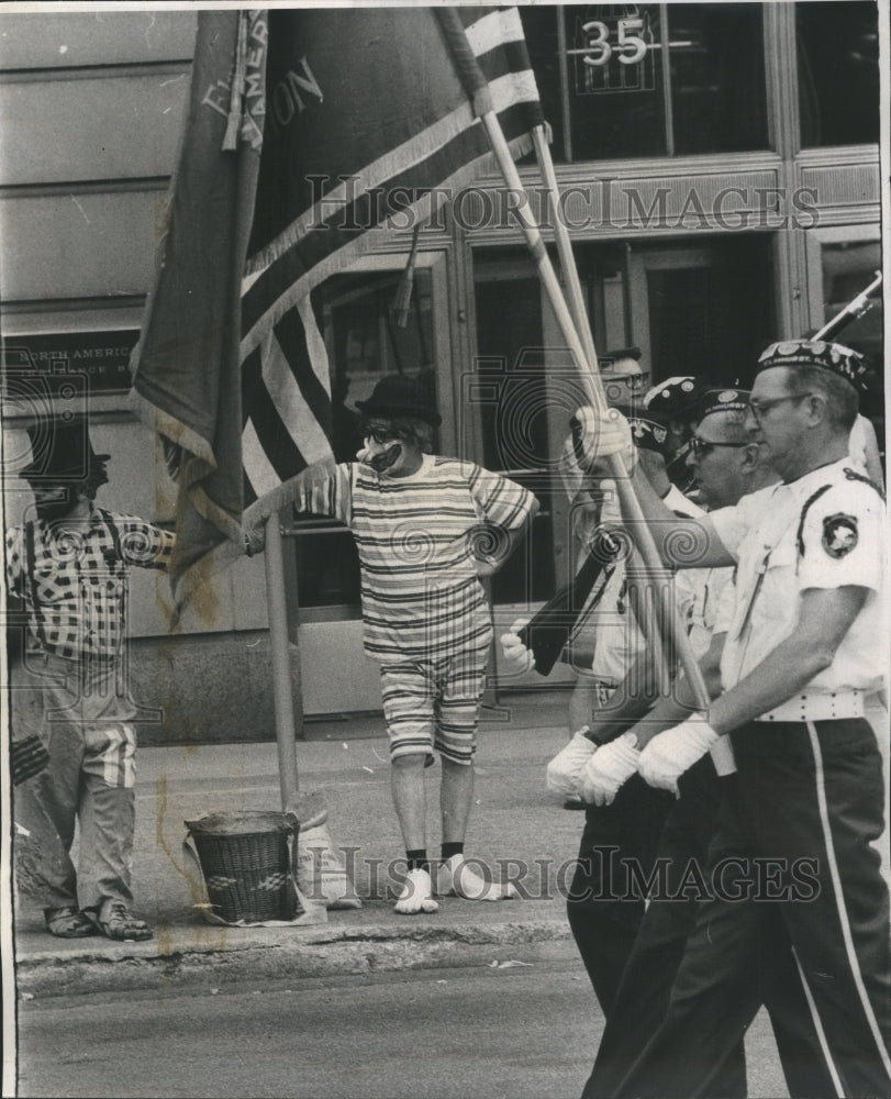 1970 Press Photo Illinois American Legion Flag Parade