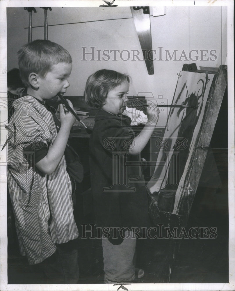 1960 Press Photo These Are Our Children Art Exhibit