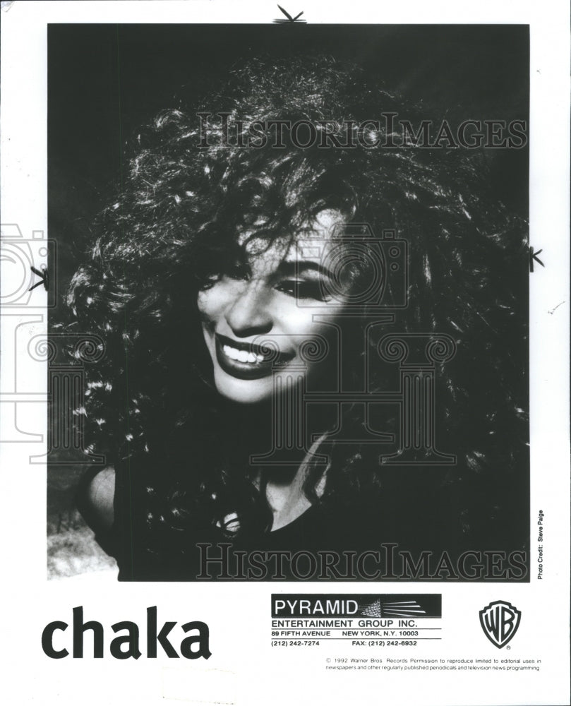 1992 Press Photo CHAKA KHAN singer composer