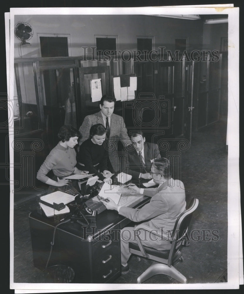 1955 Press Photo Ann Jankski Arthur J Audy Home