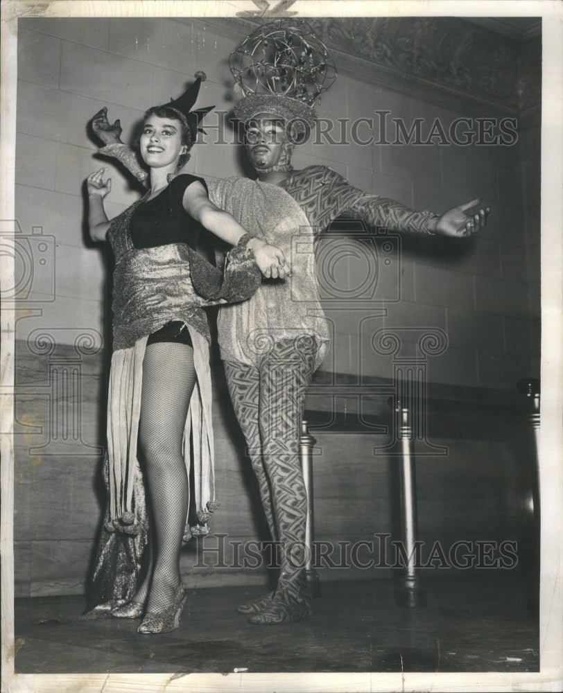 1956 Press Photo Audrey Mitchell Pluto Geralc Gist