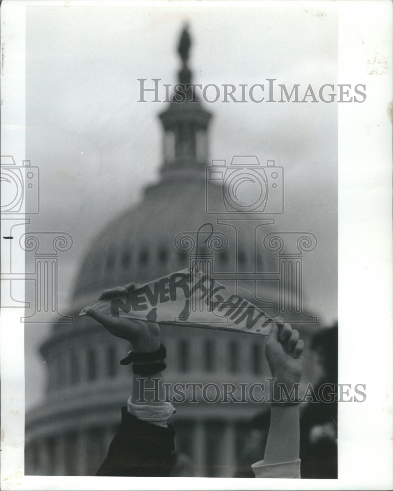 1989 Press Photo Pro-Choice Advocates