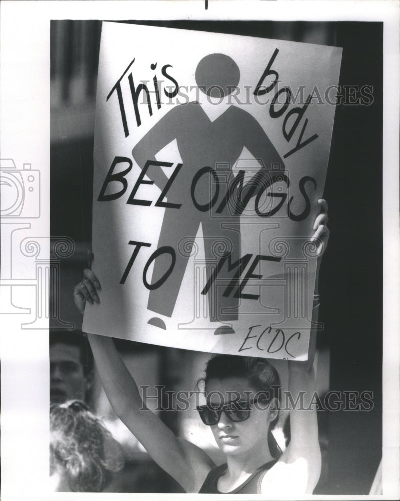 1989 Press Photo Jules O&#39;Neil Pro-Choice Activist