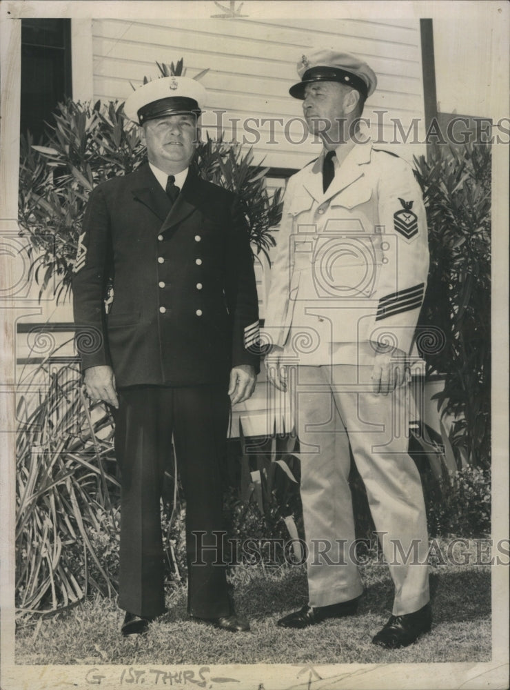 1941 Press Photo New and Old Naval Uniforms