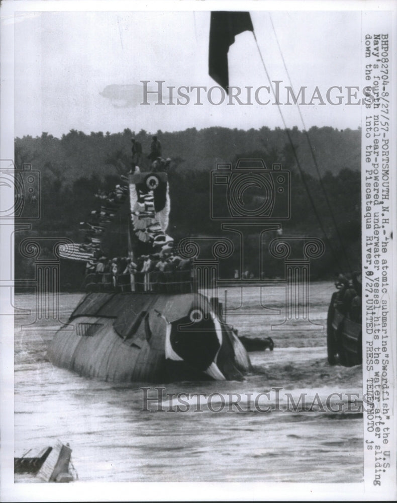 1957 USS Swordfish Press Photo