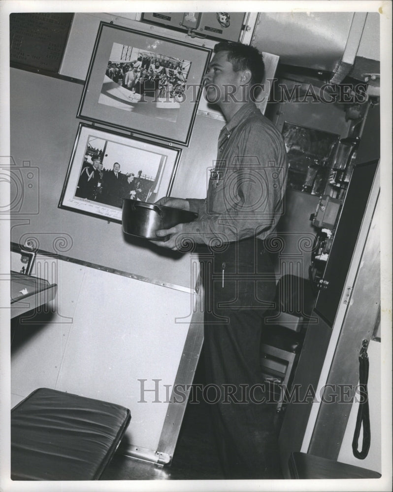 1955 Press Photo John C. Dixon Nuclear Powered Submarin