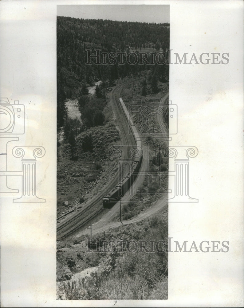 1974 Press Photo Amtrak train