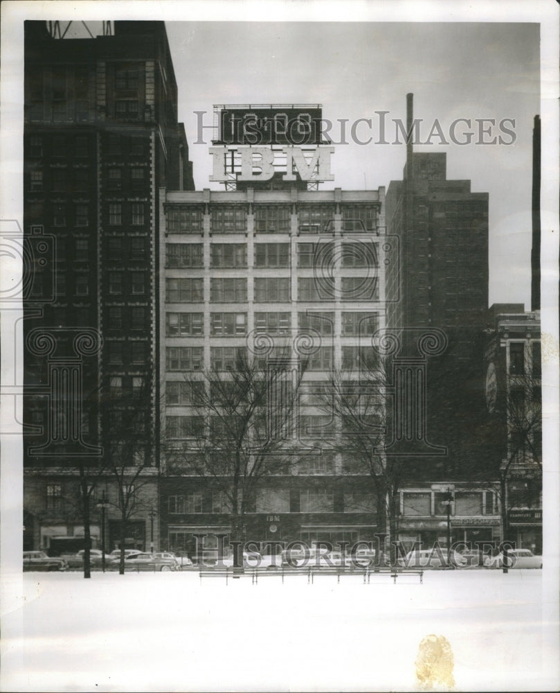 1955 Press Photo Building Time Trees Complex