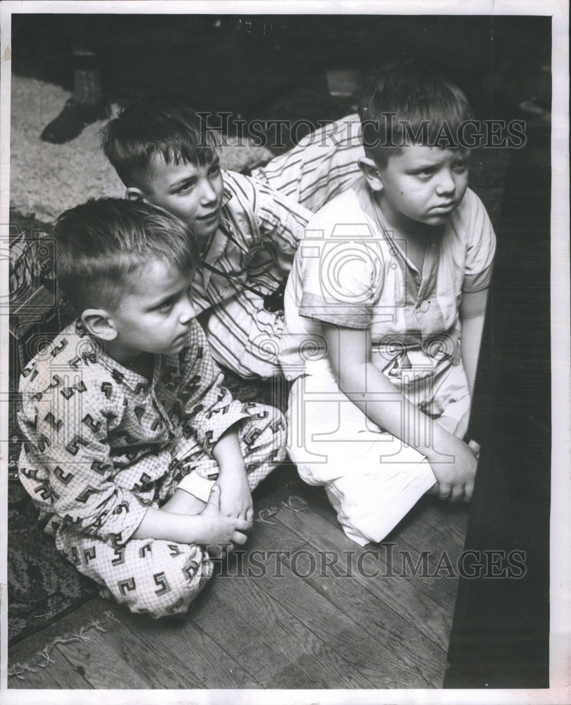 1953 Press Photo Children Thompson Bobby Dimmy.