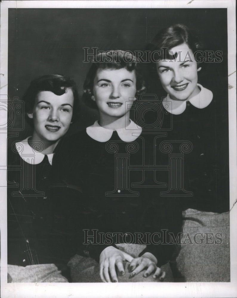 1953 Press Photo Jean and June Hendron Sandra Schneider