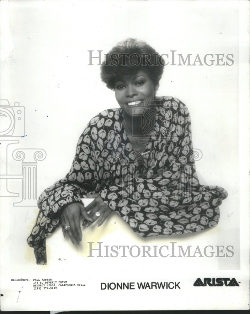 1979 Press Photo Dionne Warwick