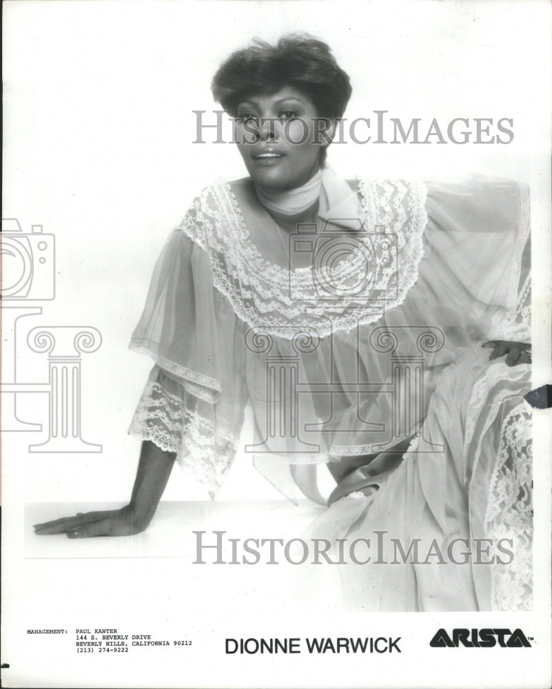 1979 Press Photo Dionne Warwick Arista R&amp;B Music Artist