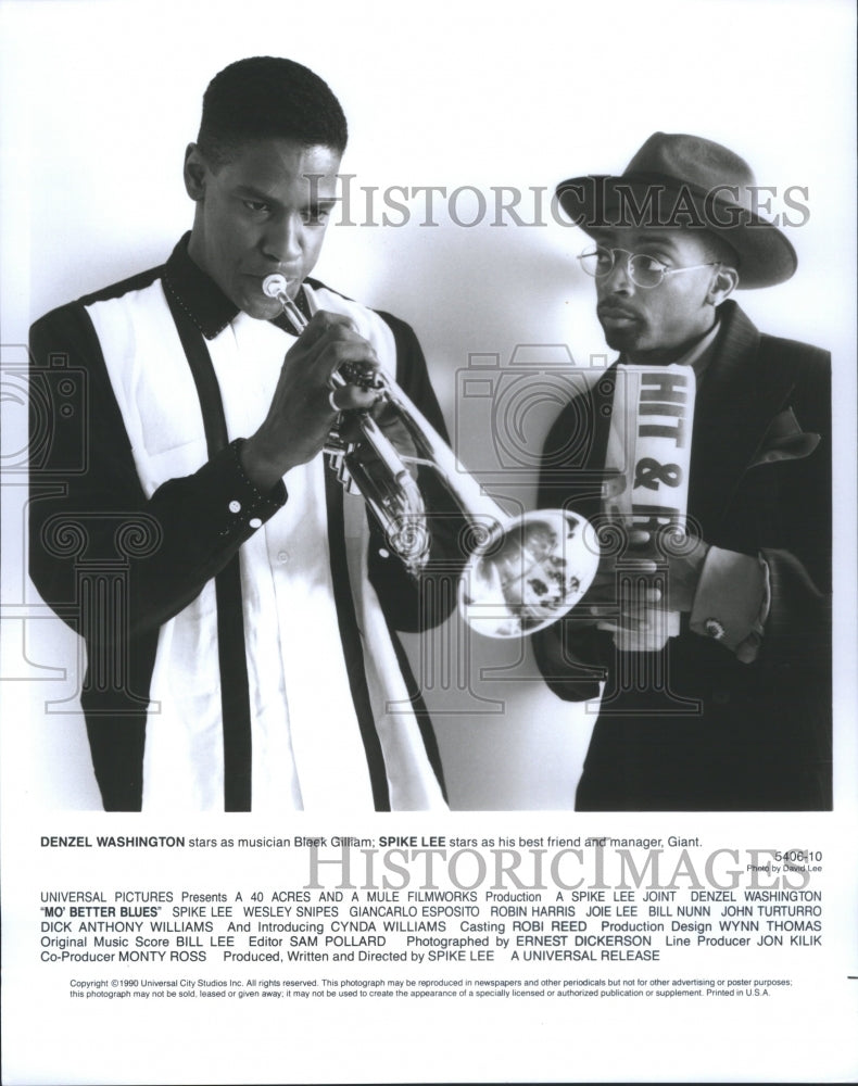 1998 Press Photo Actors Denzel Washington &amp; Spike Lee