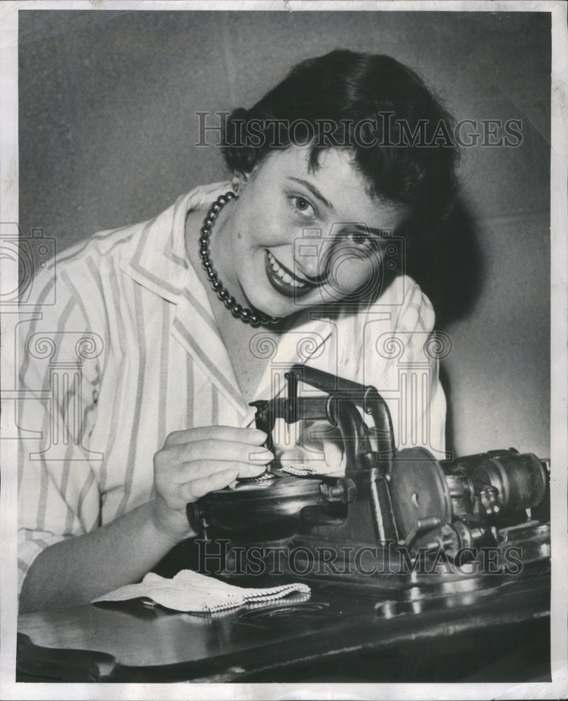 1955 Press Photo Monica Sweing Model