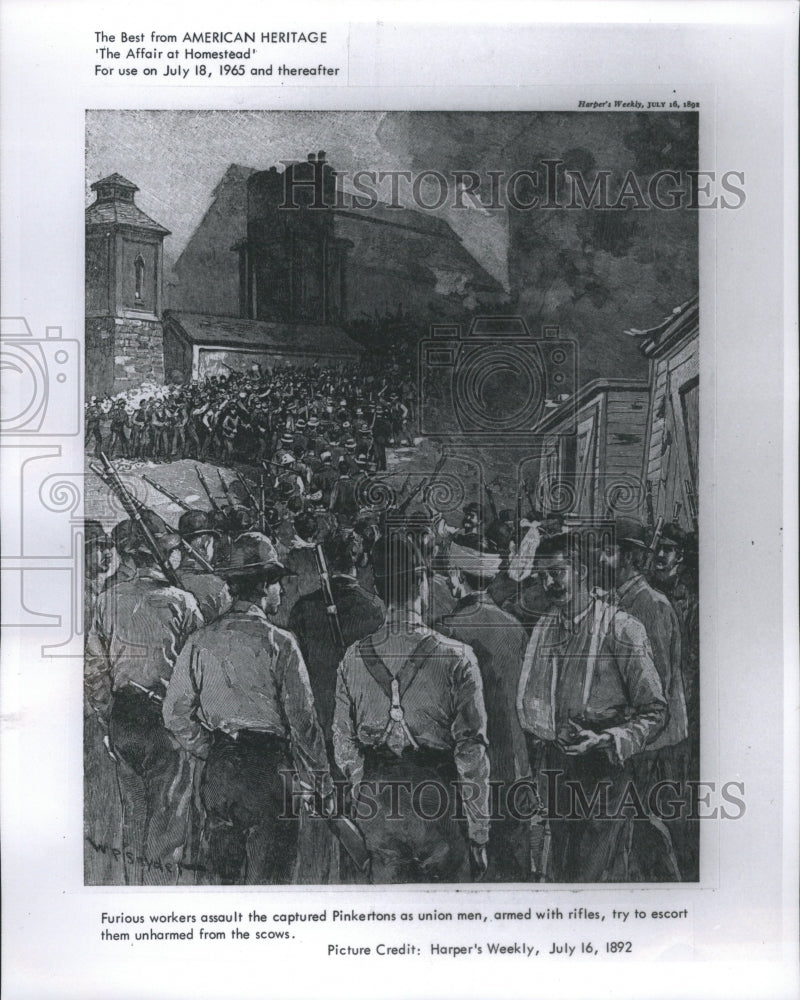 1969 Press Photo Furious Pinkertons