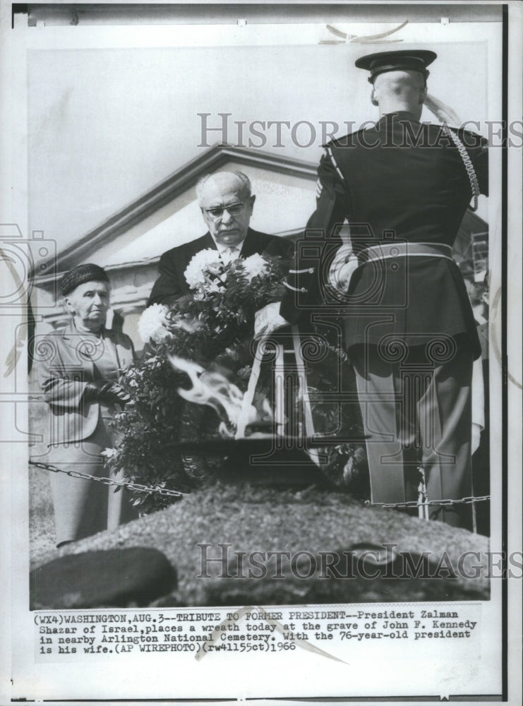 1966 President Zalman Shazar Of Press Photo