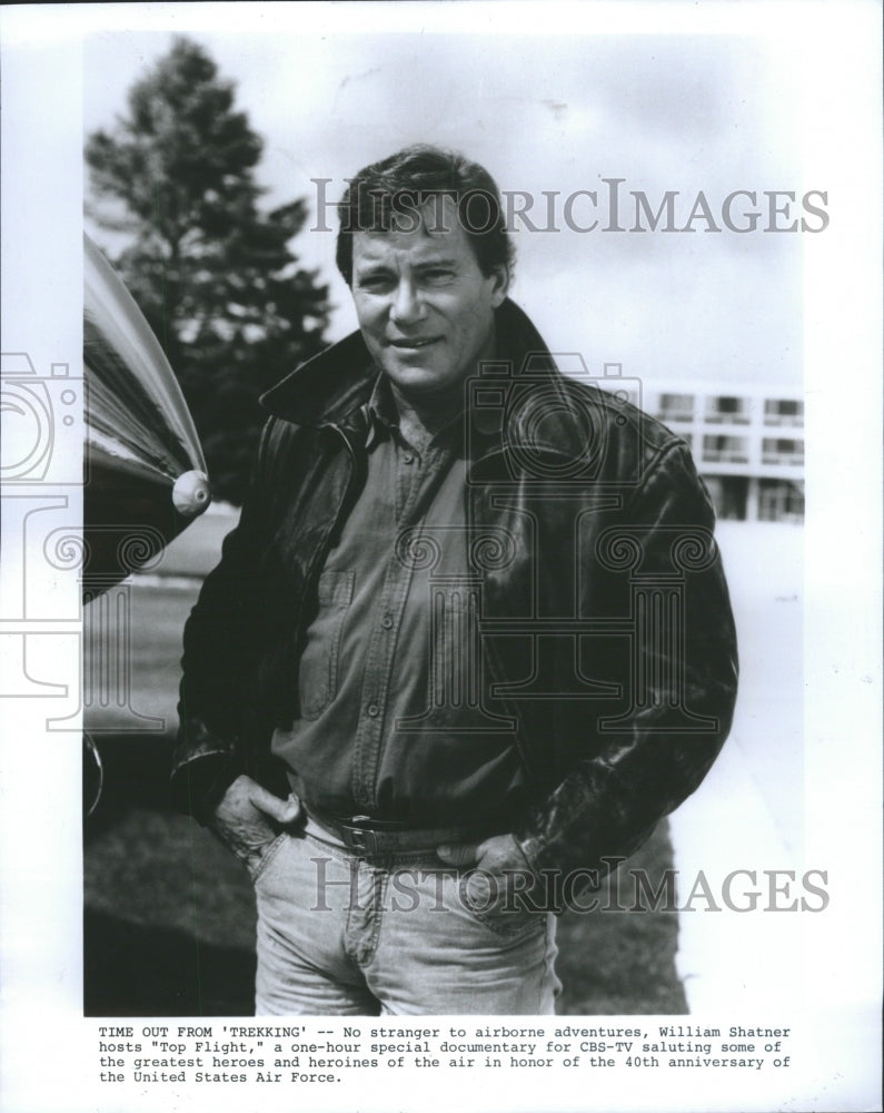 1960 Press Photo William Shatner Top Flight