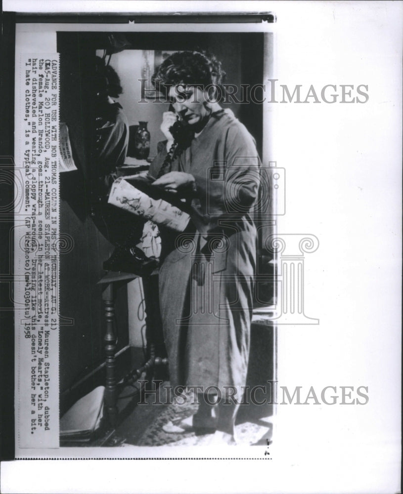 1958 Press Photo Maureen Stapleton