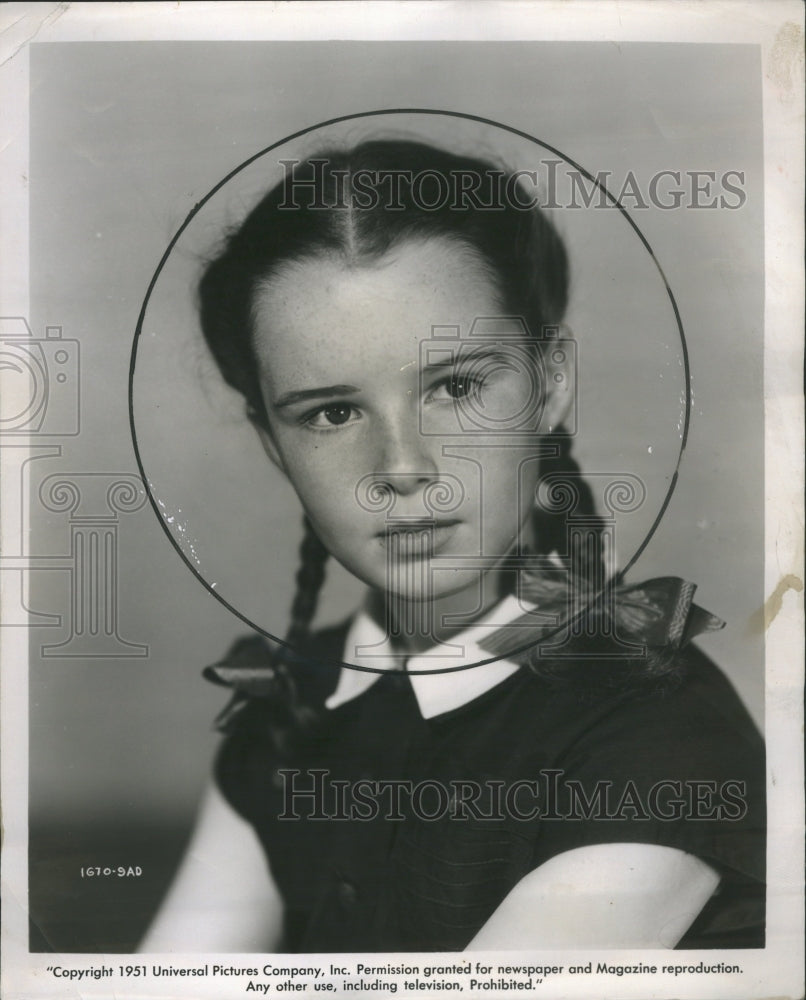 1951 Press Photo Gigi Perreau Child Actress