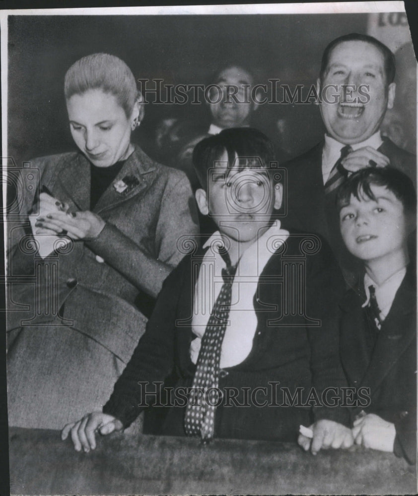 1951 Press Photo Juan Person Argentine President Laughs