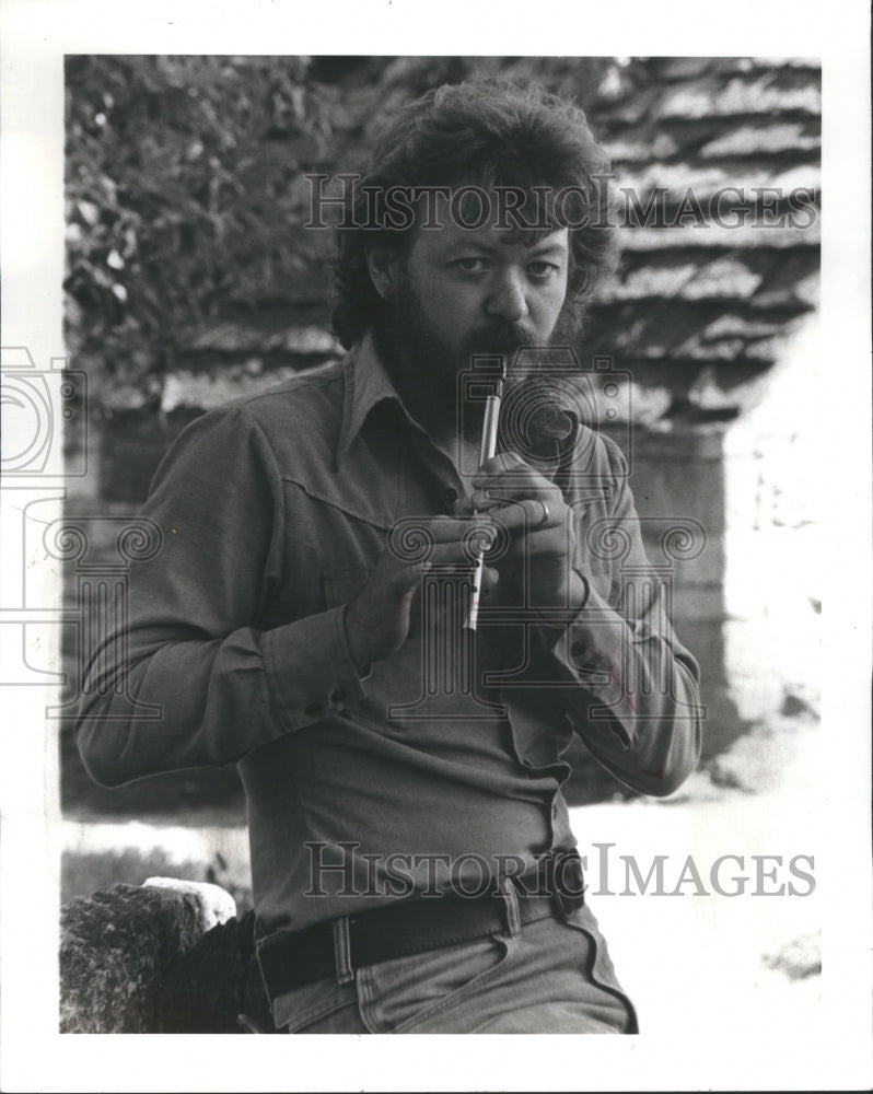 1982 Press Photo Jim Perkins Singer Penny Whistle