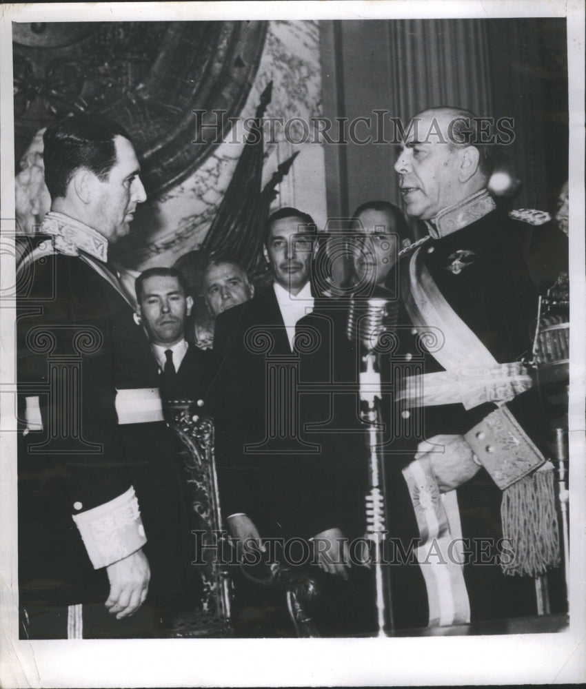 1946 Press Photo President Elect Juan Peron Argentina