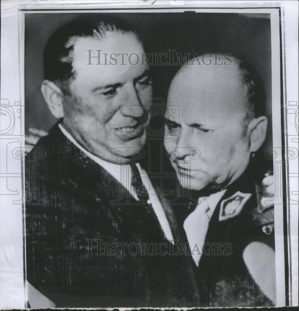 1955 Press Photo President Juan Peron Argentina