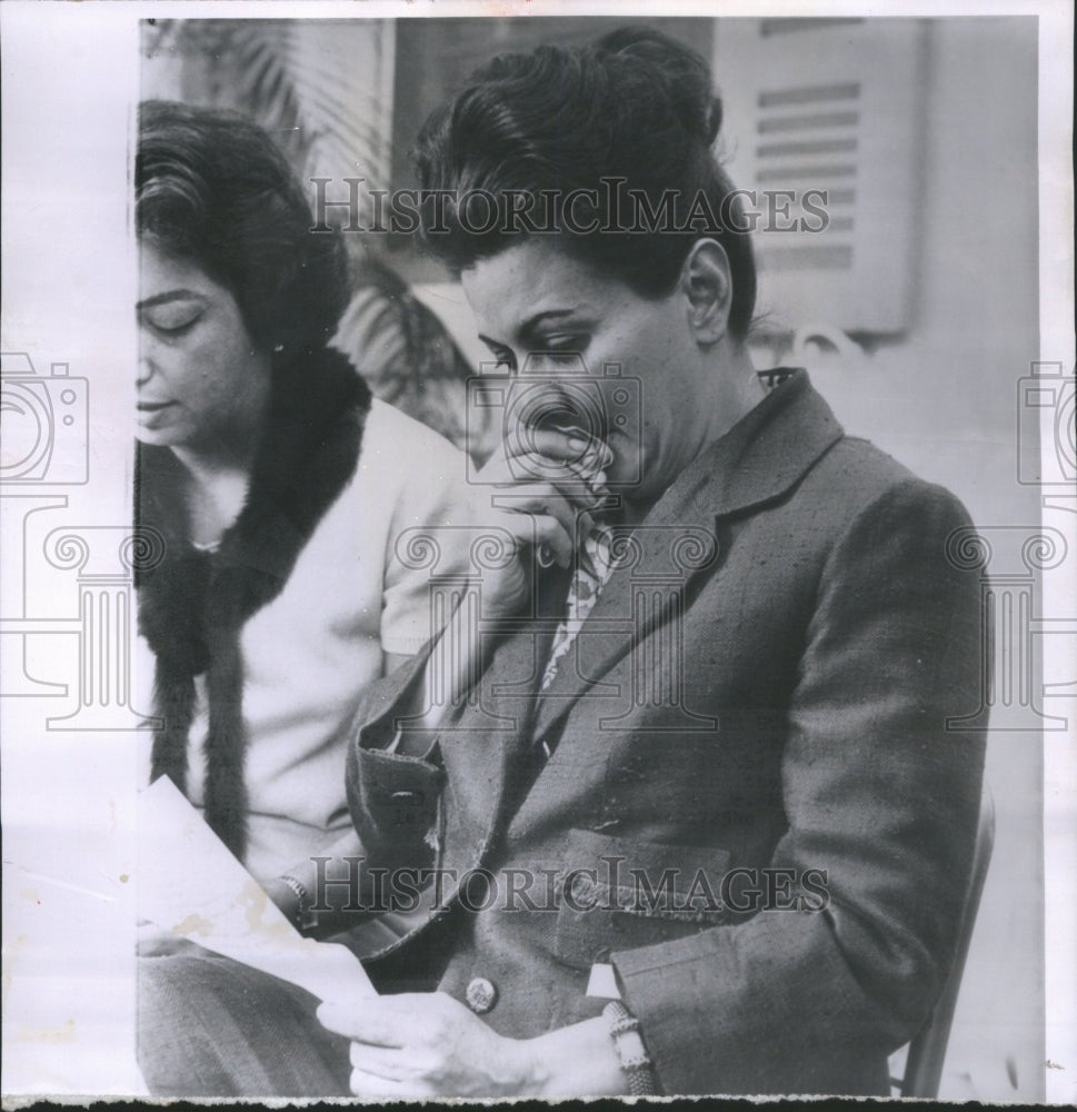 1962 Press Photo Mrs Flor Chalband Jimenez Wife Pleads