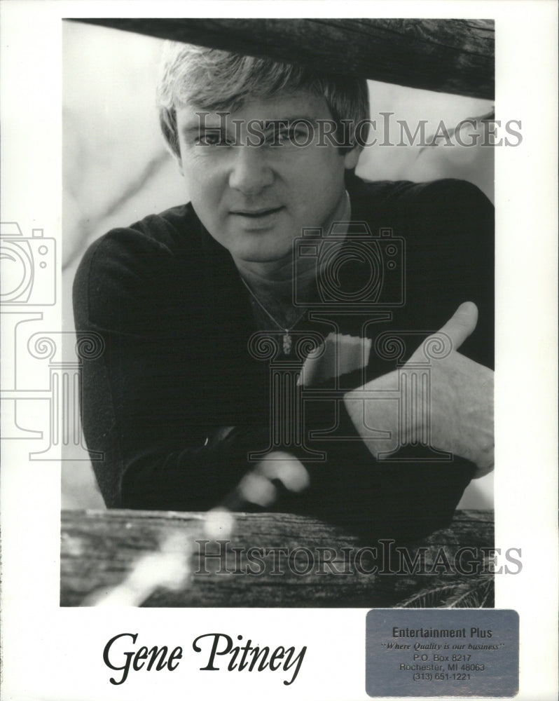 1988 Press Photo American Singer Francis Alan Pitney