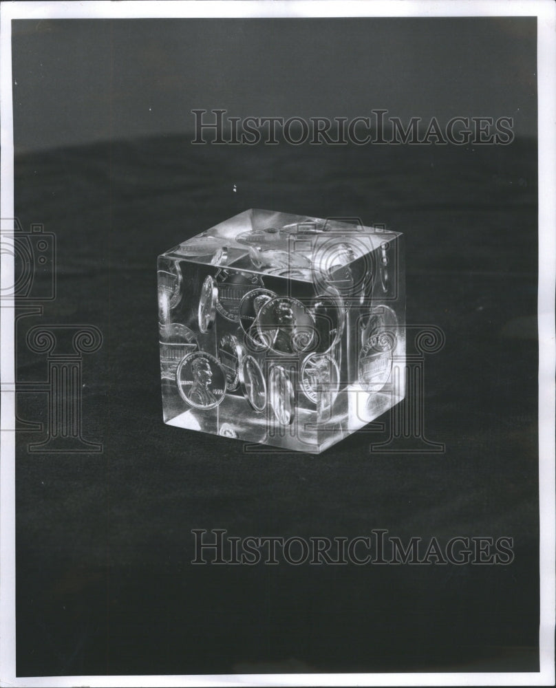 1974 Press Photo Cubed plastics