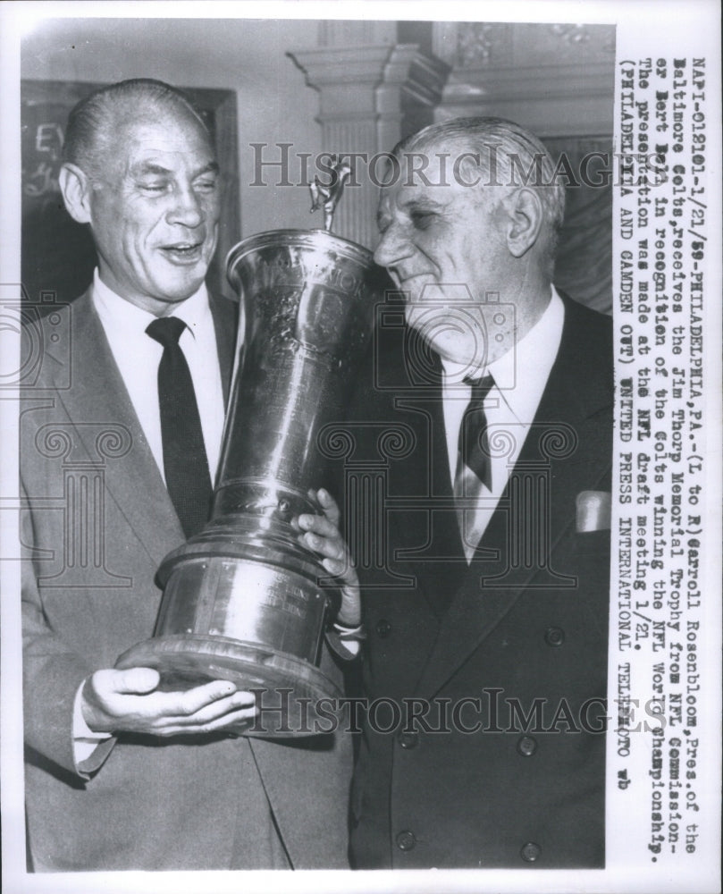 1959 Press PhotoCarroll Rosenbloom Pres Memorial Trophy