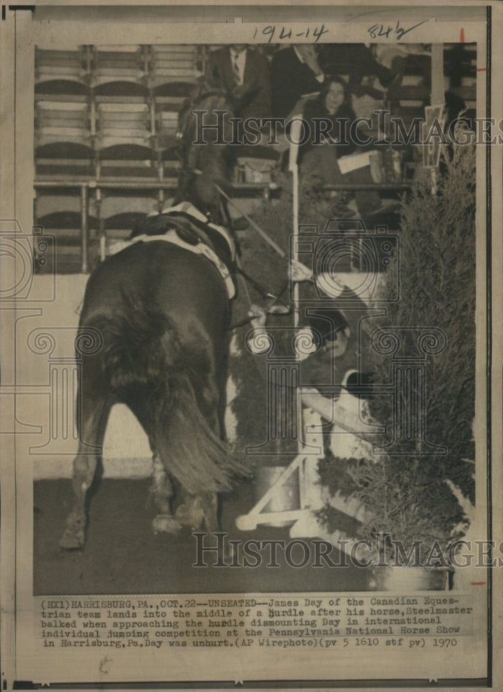 1970 Press Photo James Day Canadian Equestrian Team